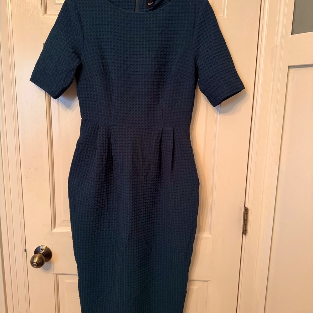 ASOS Emerald Green Textured Sheath Dress – Size 8